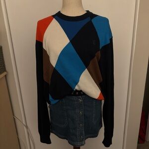 Pringle of Scotland Colorful Argyle Sweater XL